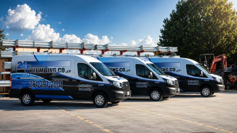 24/7 Plumbing service vans